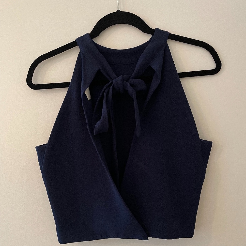 J.O.A. Navy Backless Top